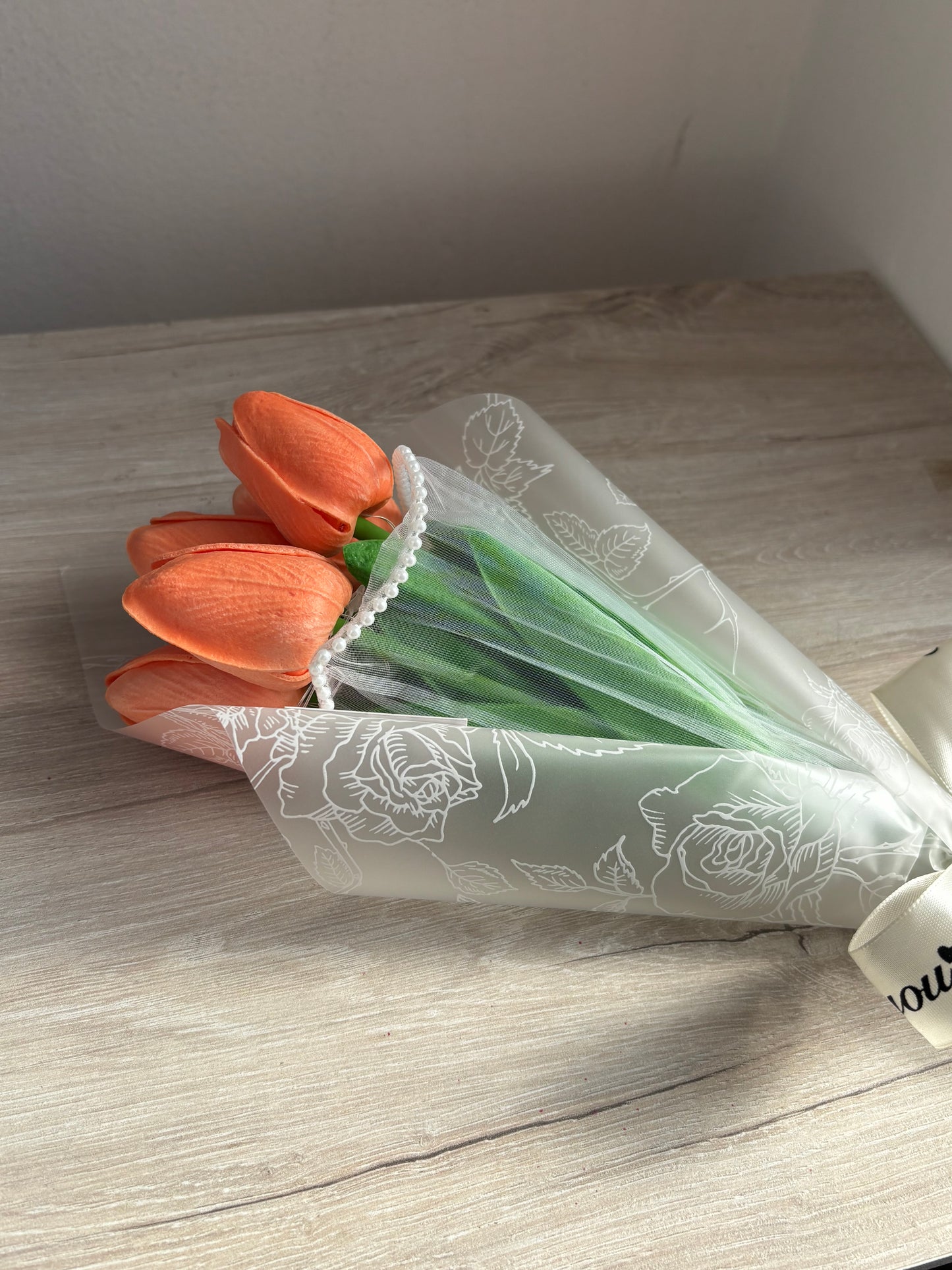 5 Tulipanes eternos con luces 💐✨