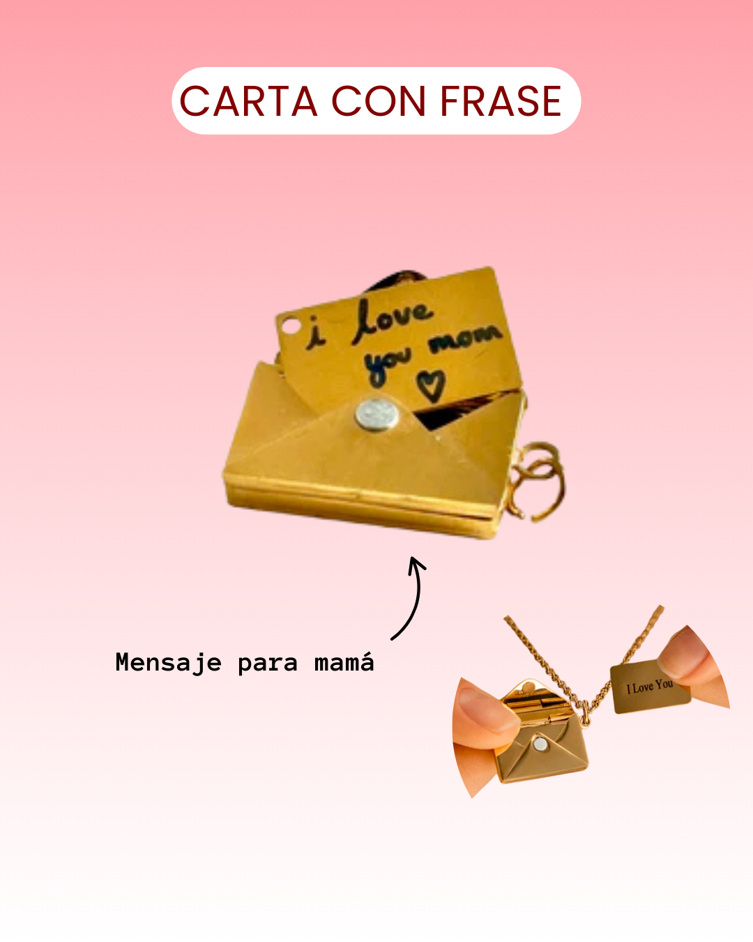 Cadena Personalizada Carta 💌✨