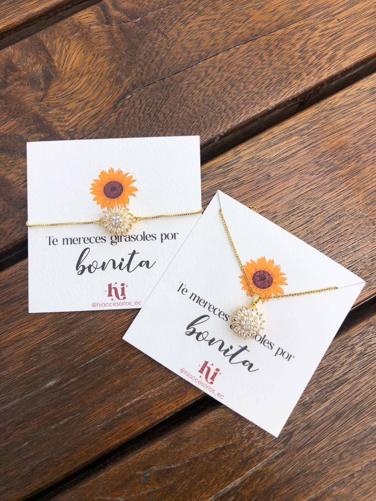 Box Girasol Cadena + pulsera 🌻