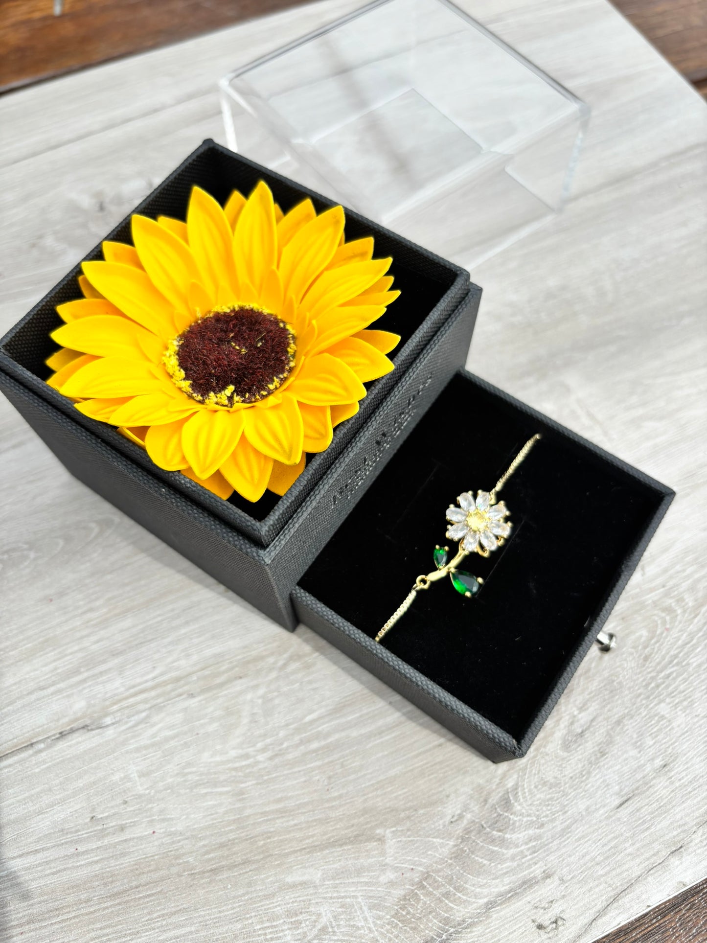 Cofre girasol eterno + pulsera 🌻