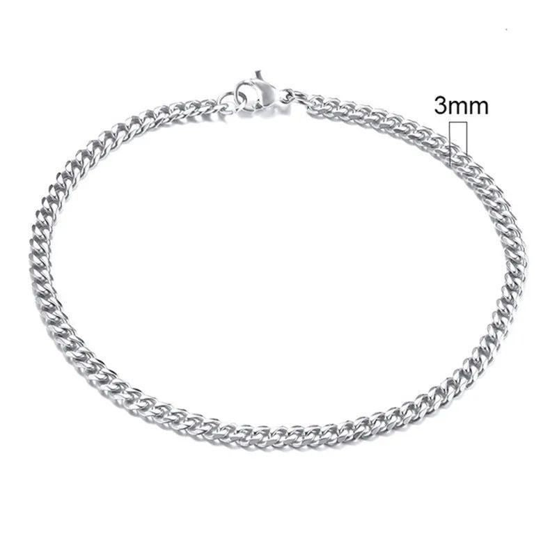 Pulsera de eslabón plateada💫