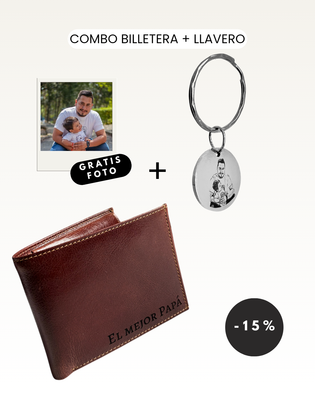 Kit billetera + llavero personalizado