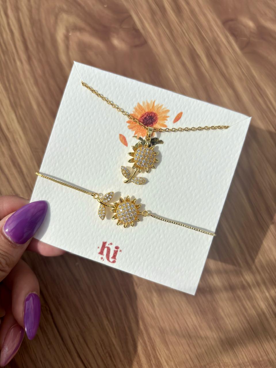 Box Girasol Cadena + pulsera 🌻