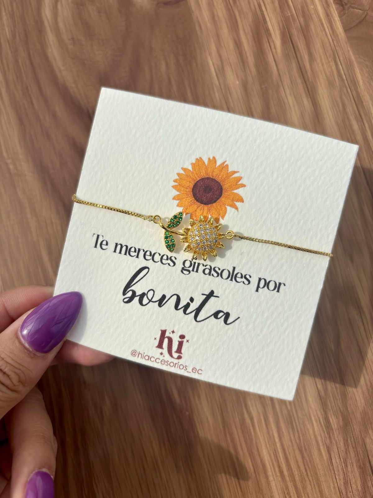 Cofre girasol eterno + pulsera 🌻