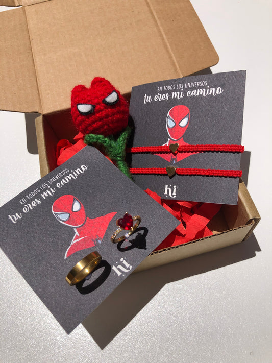 Box Spiderman + GRATIS caja de anillos