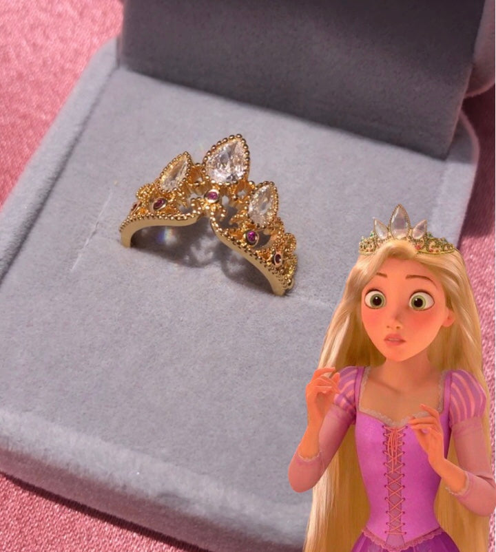 Anillo corona Rapunzel 💗| con caja GRATIS