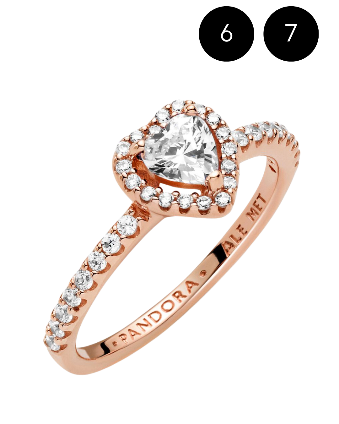 Anillo Pandora Rosegold corazón blanco 💍🤍| con caja GRATIS ✨