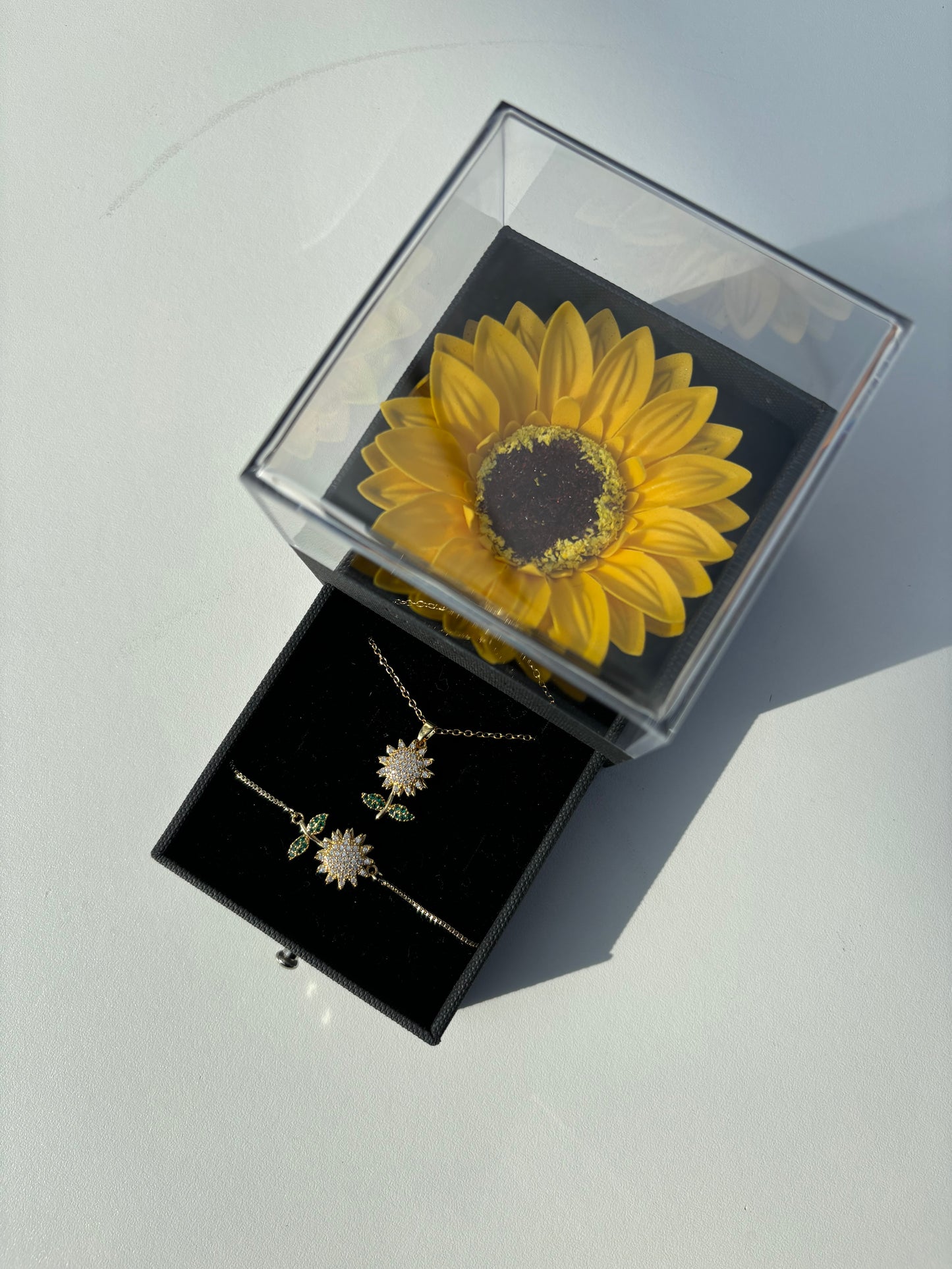 Cofre girasol eterno+ collar y pulsera 💛🌻 | ENVÍO GRATIS ✨