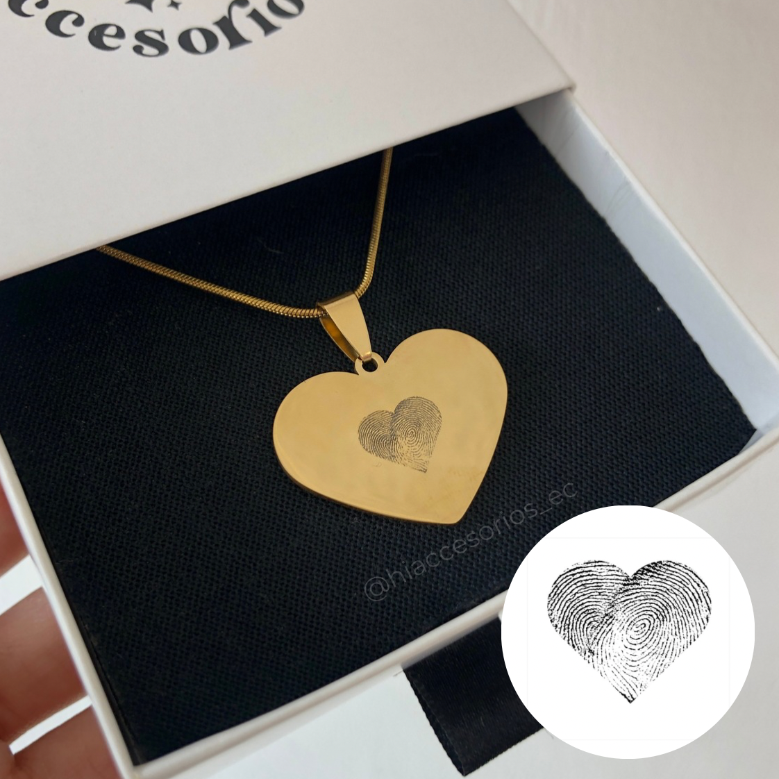 Cadena corazón personalizada