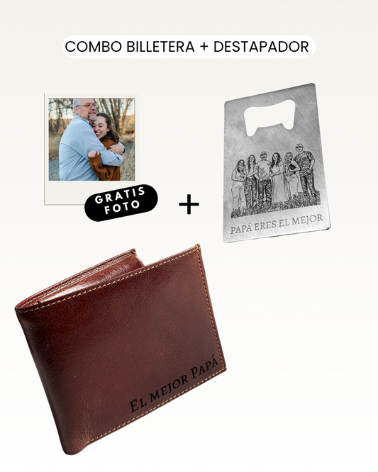 Box billetera personalizada + destapador