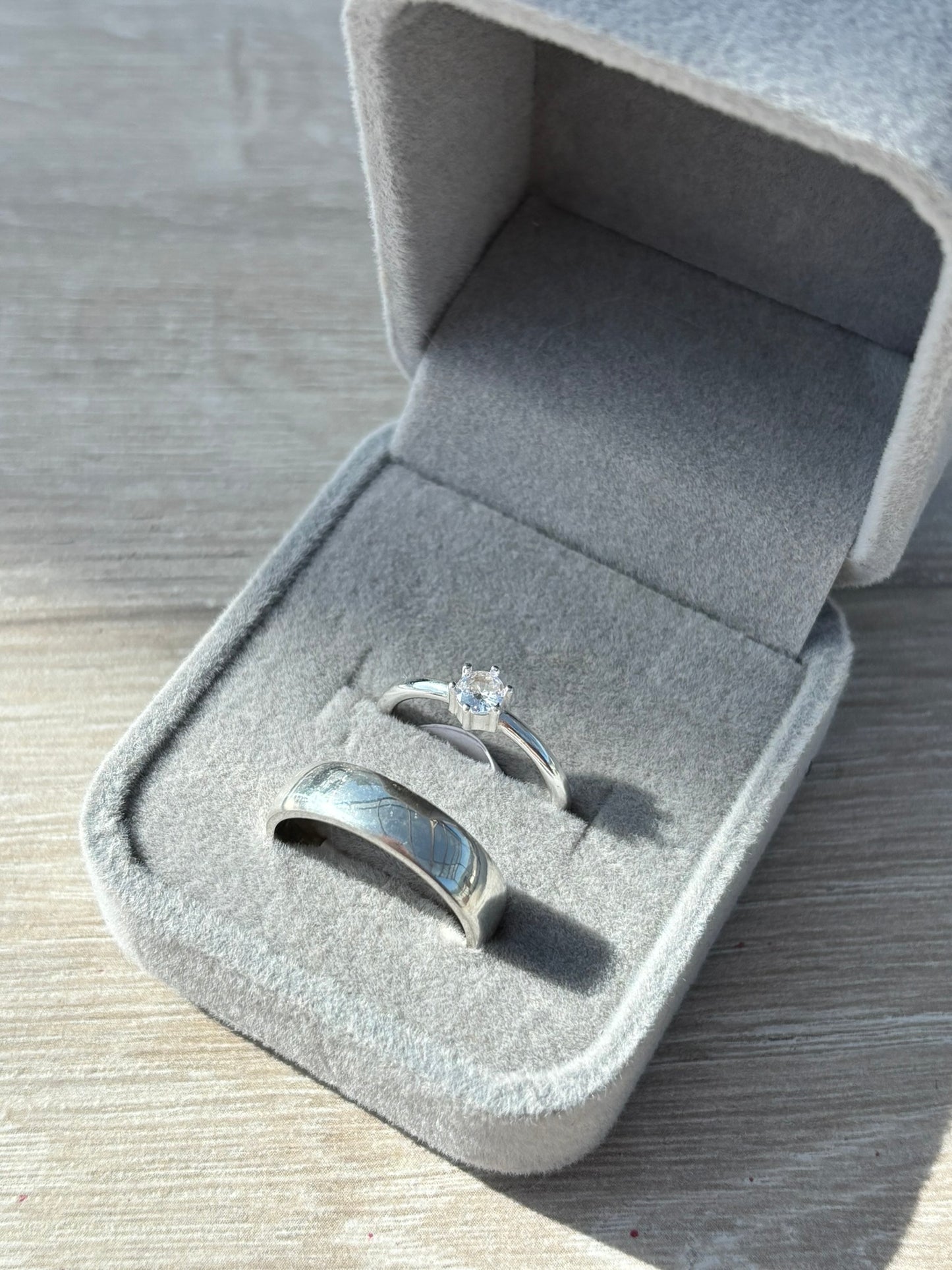 Dúo de Anillos de pareja de Plata 925💍💗