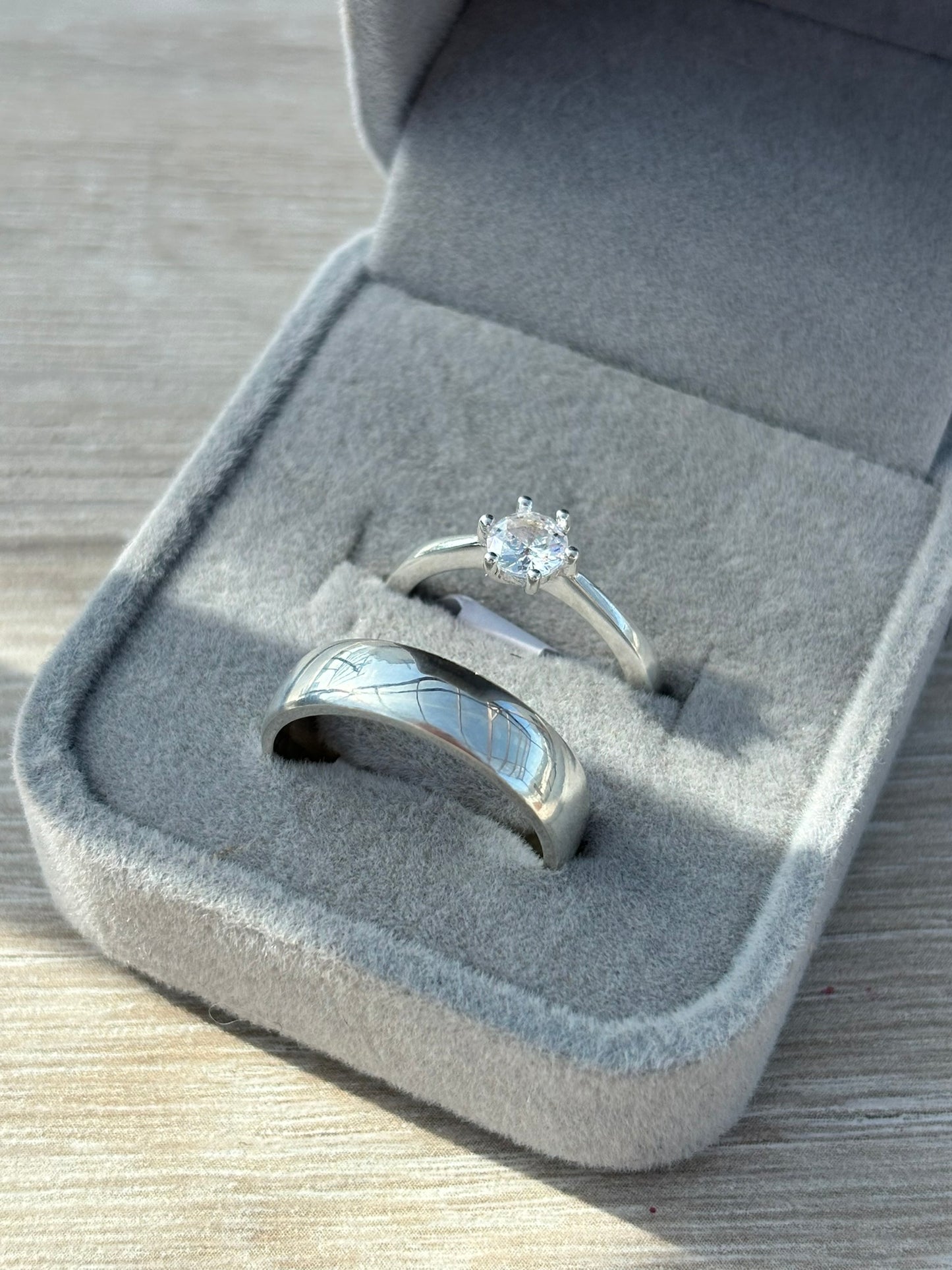 Dúo de Anillos de pareja de Plata 925💍💗