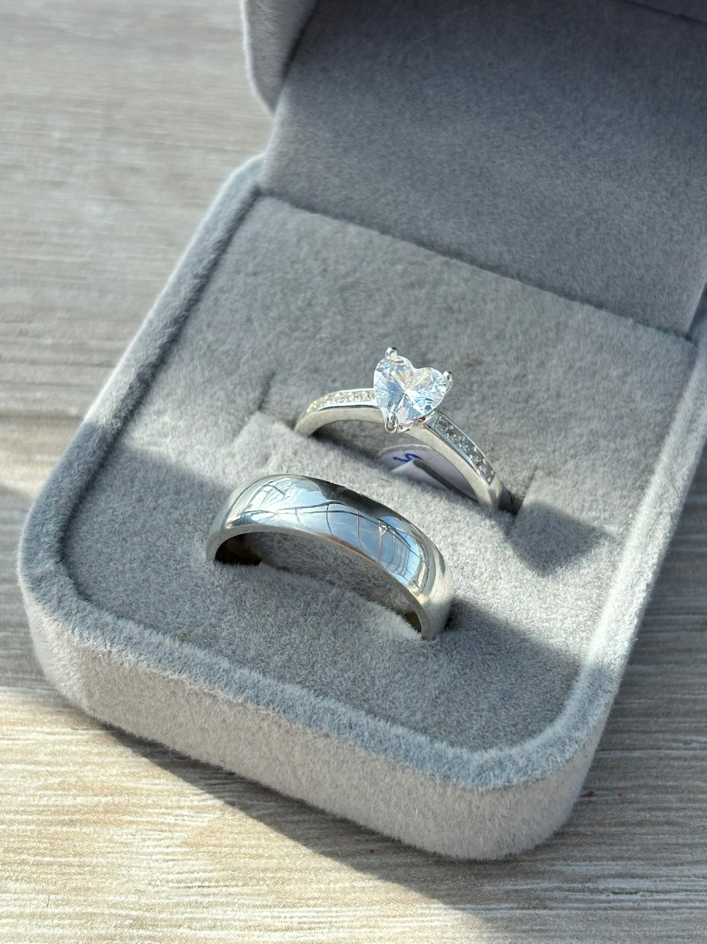 Dúo de Anillos de pareja de Plata 925💍💗