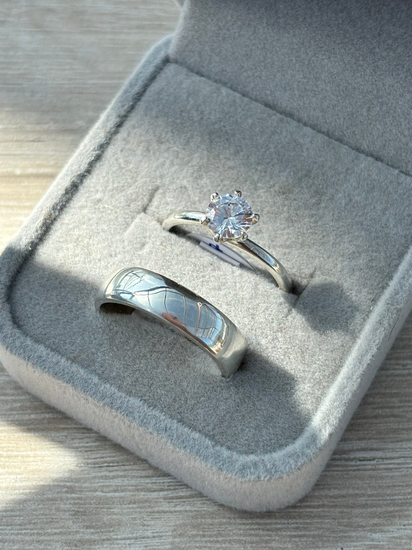 Dúo de Anillos de pareja de Plata 925💍💗