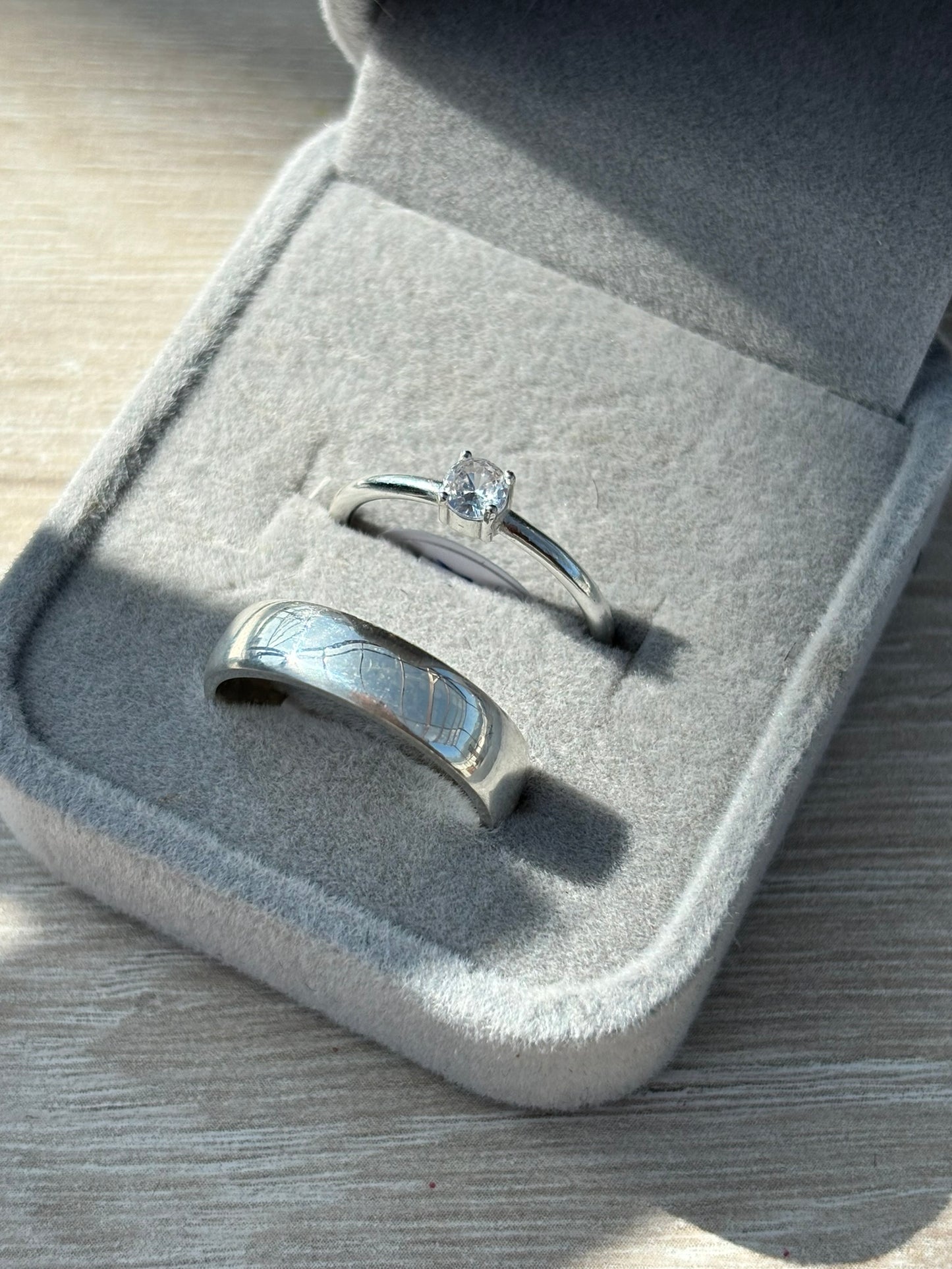 Dúo de Anillos de pareja de Plata 925💍💗