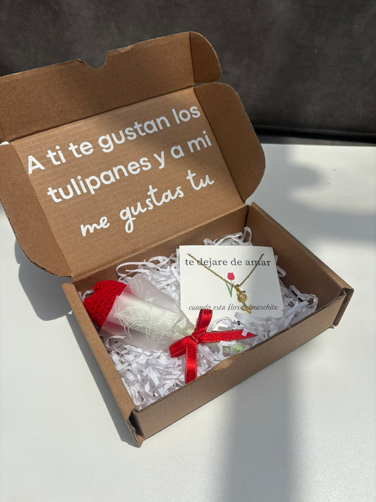 Box tulipán con vinil decorativo 🌷