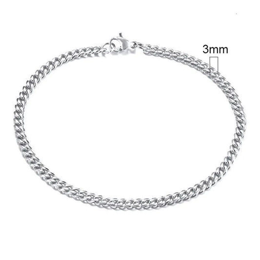 Pulsera de eslabón plateada💫