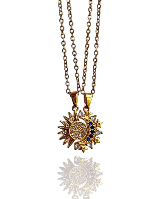 Dúo de cadenas luna y sol 🌙 ☀️